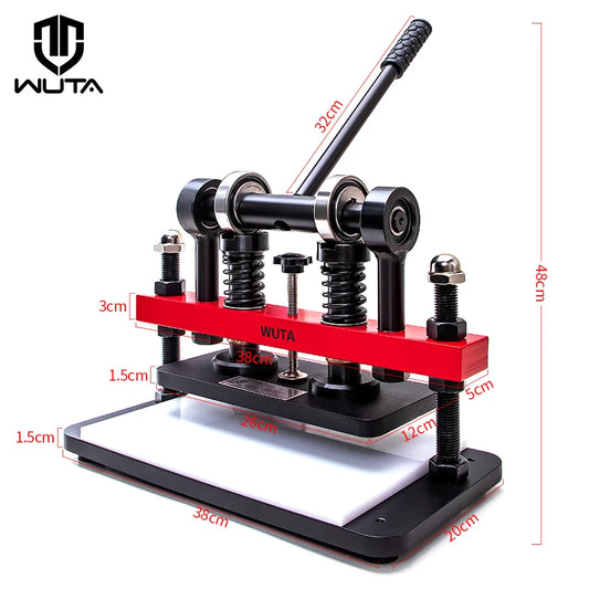 WUTA Manual Leather Die Cutting Machine Hand Pressing Cutter Embossing Shaping Mold Tools DIY Punching Fabric Paper (Size S)