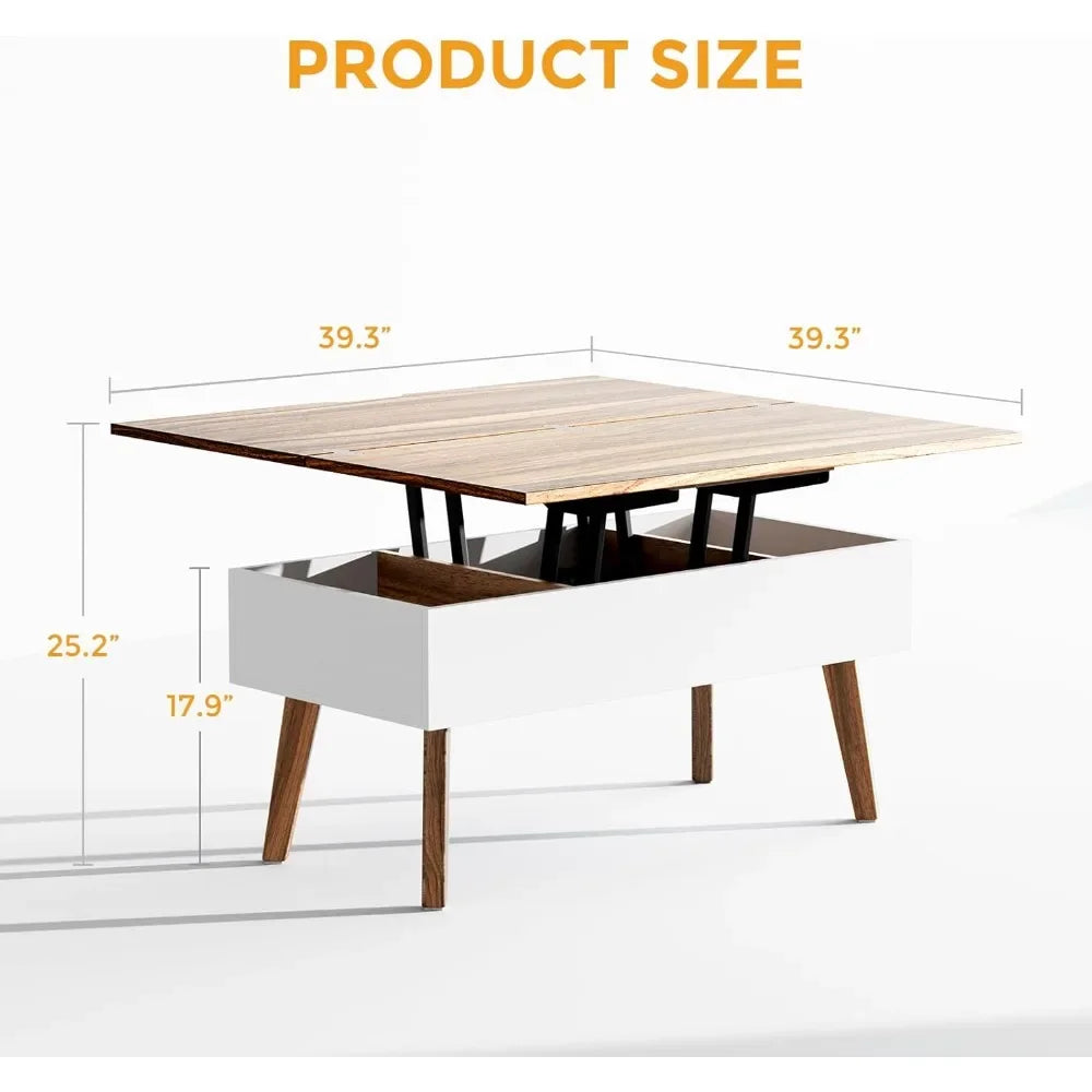 3 in 1 Lift Top Coffee Table, Ten Minutes Install Multifunction Coffee Table, Coffee Table Converts to Dining Table, Lift Top Di