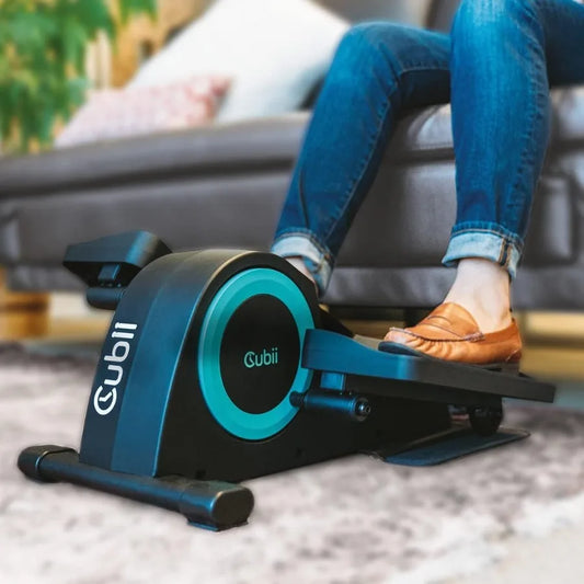 JR1 Under Desk Elliptical Under Desk Bike Pedal Exerciser Seated Elliptical Work from Home Fitness Mini Elliptical Machines for