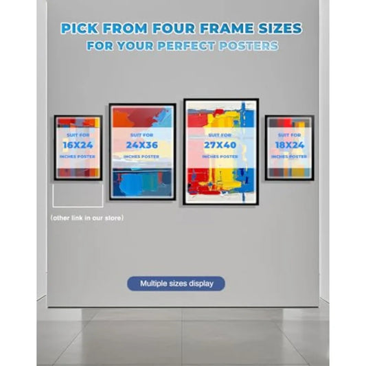 27 x 40 Inch Led Movie Poster Frame Backlit Poster Frame Light Box Display Wall Mounting Aluminum Profile Magnetic Frame for Mo