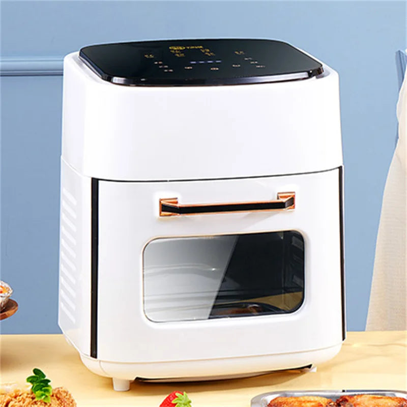 Air Fryer Household Large Capacity 15L Visual Oil-free Smart Oven Fries Machine 220V 110V US EU 1500W Chicken Frying