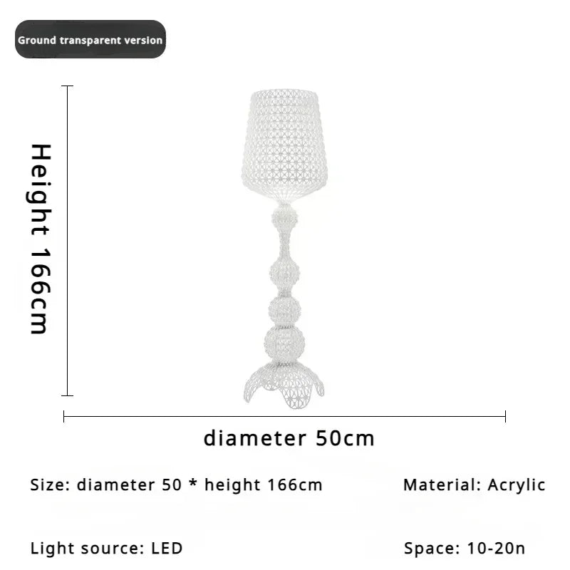 Italian Design Personality LED Floor Lamps Creative Hollow Acrylic Standing Light Living Room Bedroom Decor Lighting Fixtures
