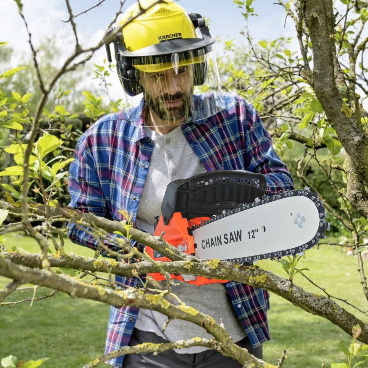 26CC 2-Cycle 12 Inch Petrol Handheld Cordless Chain Saw Top Handle Gas Powered Chainsaw