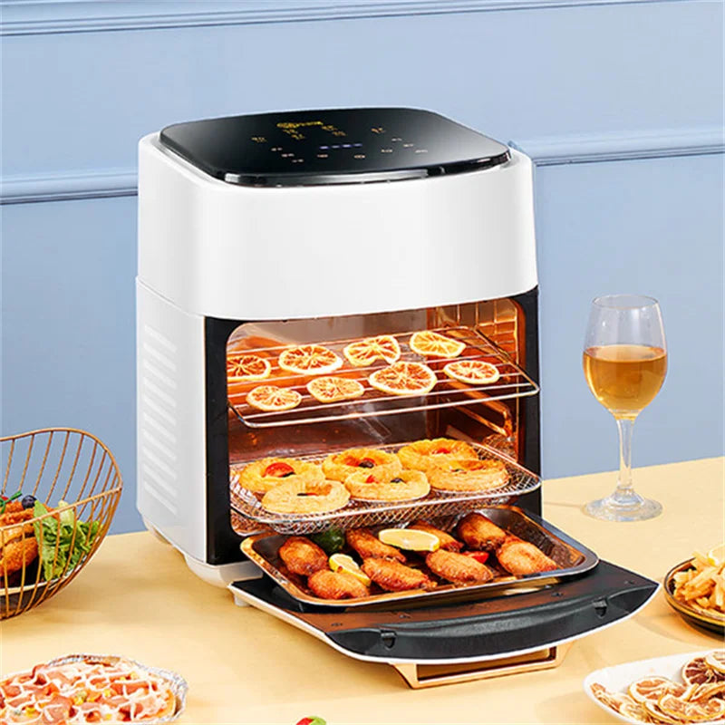 Air Fryer Household Large Capacity 15L Visual Oil-free Smart Oven Fries Machine 220V 110V US EU 1500W Chicken Frying