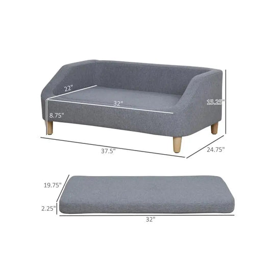 Rattan Pet Sofa Dog Bed - Cozy and Stylish Pet Furniture for Small Dogs and Cats