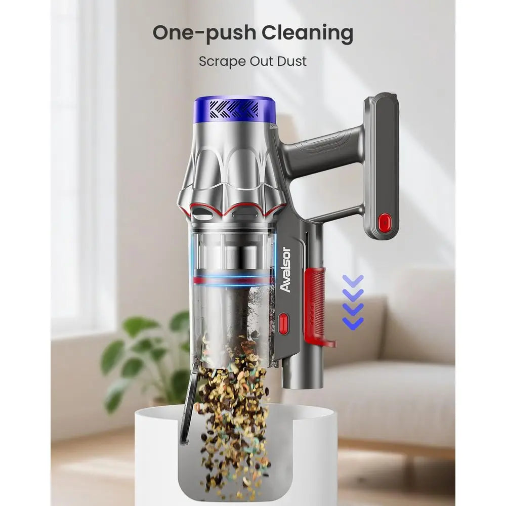 Cordless Vacuum Cleaner, 50KPa 600W 70Mins Vacuum Cleaner for Home, Anti-Tangle Self-Standing Stick Vacuum with Scented Tablet,
