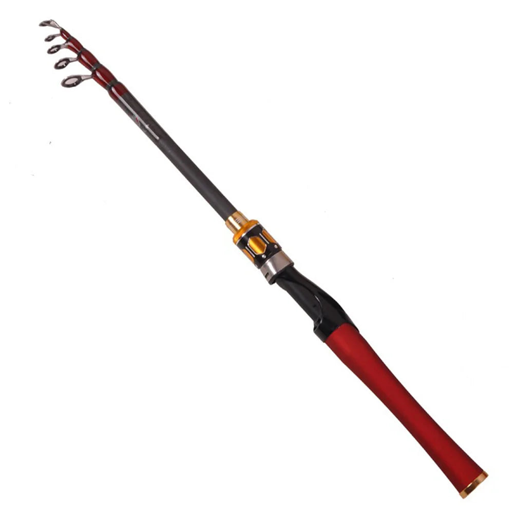 Telescopic Fishing Rod 1.8m/2.1m/2.4m Spinning Fishing Rod Carbon Fiber Spinning Casting Fishing Rod for Bass Pike Carp Fishing