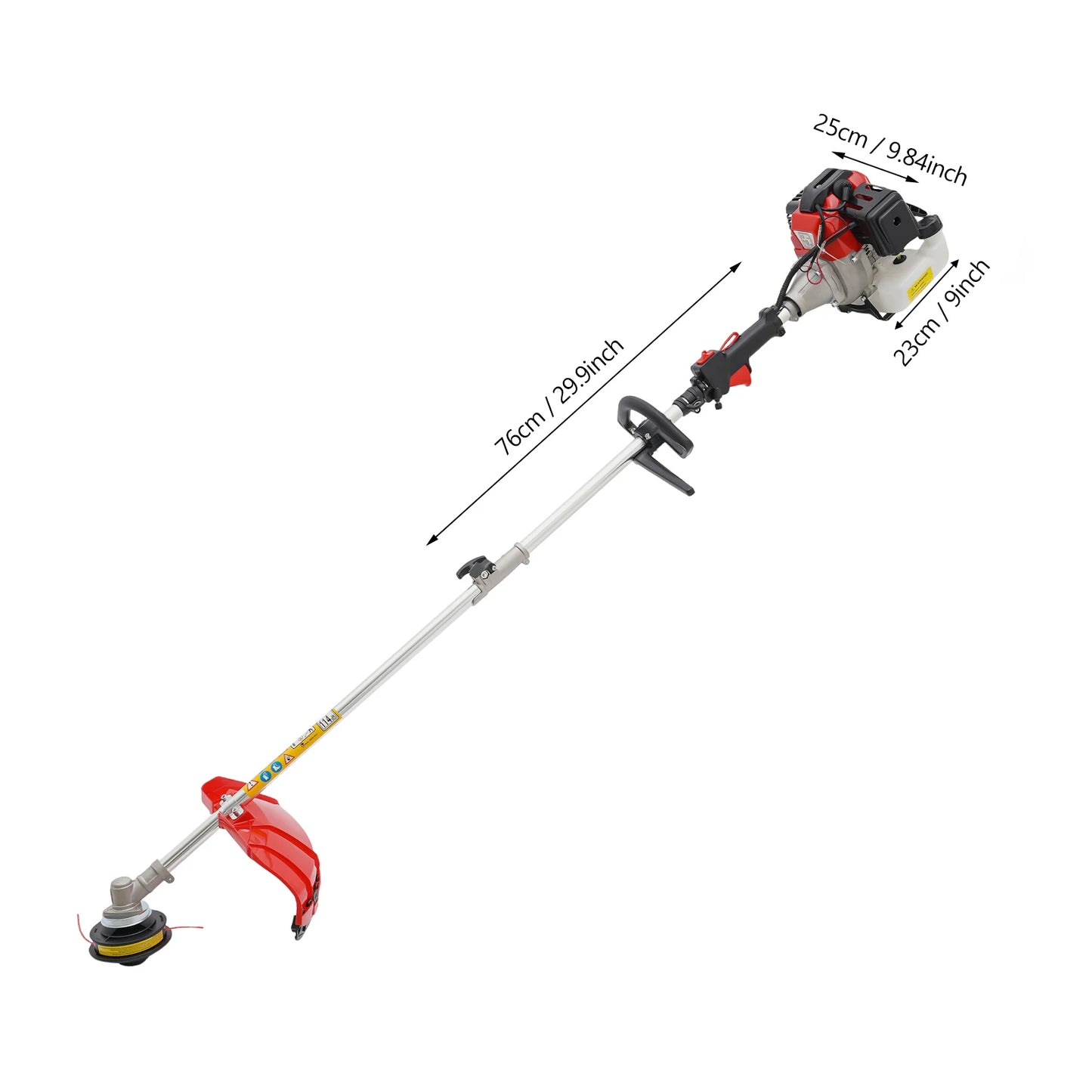 52CC 2-Strokes Brush Cutter Grass Trimmer 10 in 1 Lawn Mower Pruner Tool Gasoline Powered Weed Wacker Brush Multifunctional Tree