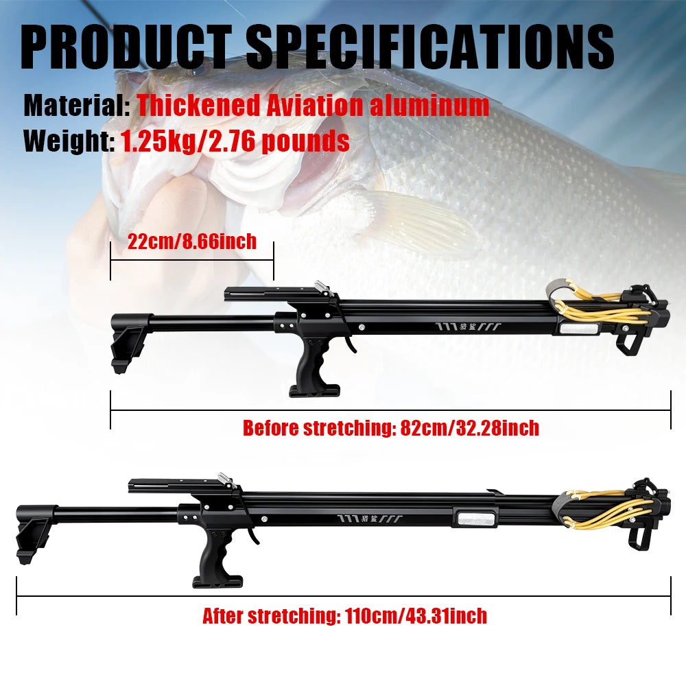 Complete Outdoor Fishing Slingshots Reel Kit with Telescopic Aluminum Rod for Fishing, Adult Professional Slingshot