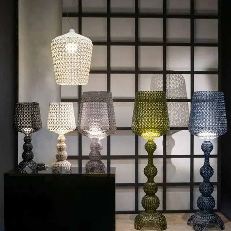 Italian Design Personality LED Floor Lamps Creative Hollow Acrylic Standing Light Living Room Bedroom Decor Lighting Fixtures