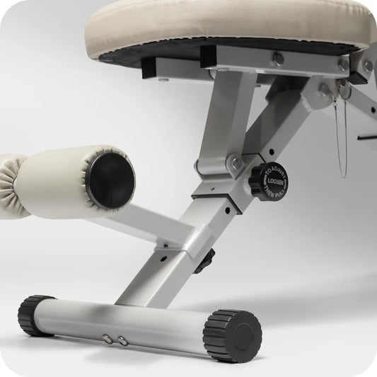 Adjustable Collapsible Fitness Bench for Home Gym Strength Training: Comfortable and Luxurious Design for Versatile Workout Ses