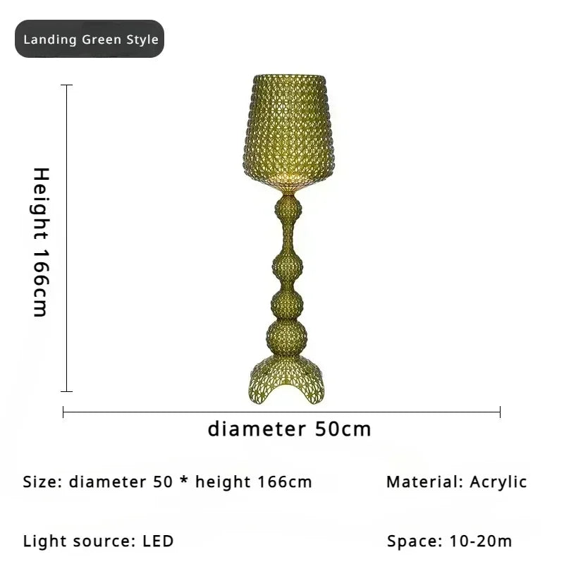 Italian Design Personality LED Floor Lamps Creative Hollow Acrylic Standing Light Living Room Bedroom Decor Lighting Fixtures