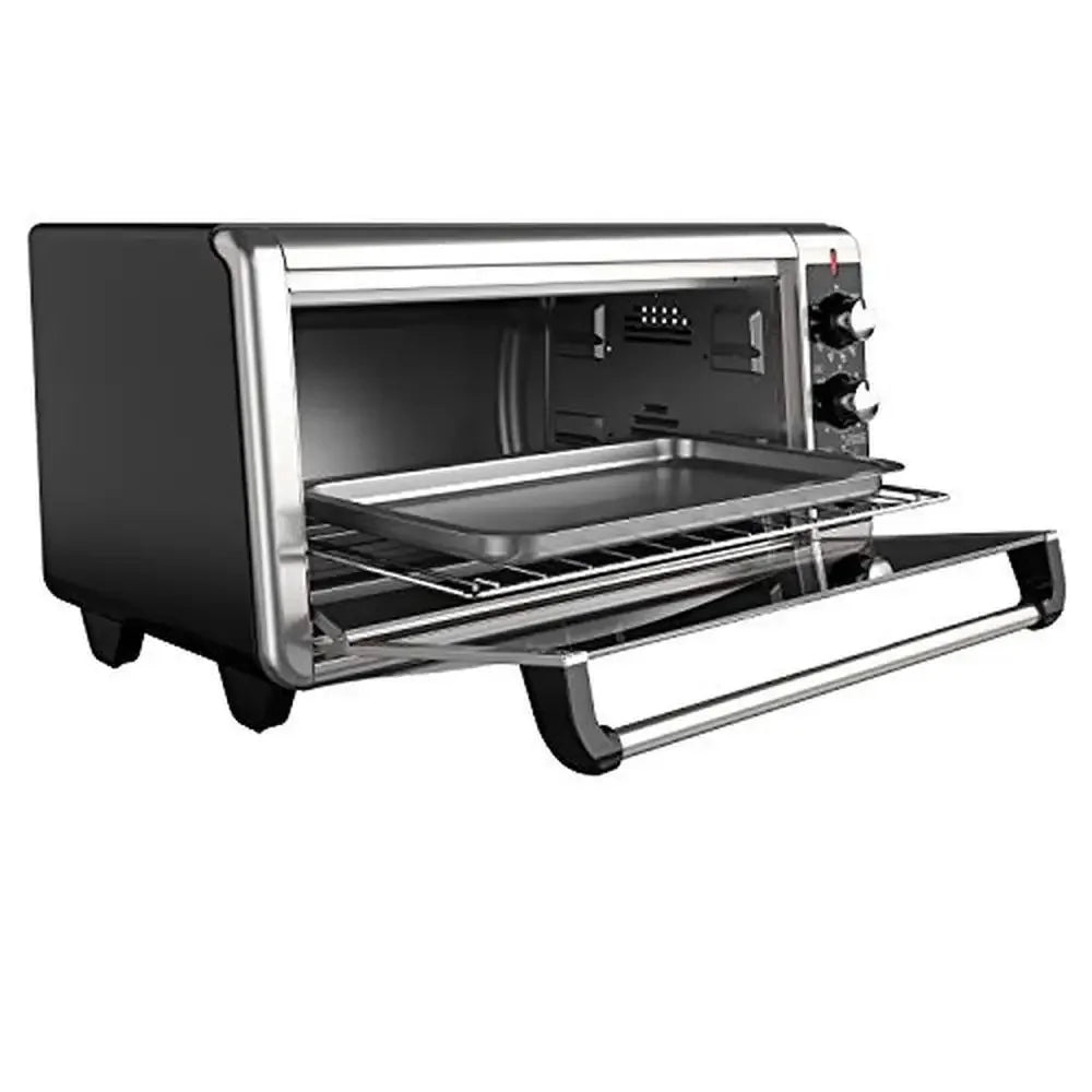 8-Slice Convection Toaster Oven Fits 9"x13" Pans 12" Pizza Stainless Steel Dedicated Toast Timer Convection Heating