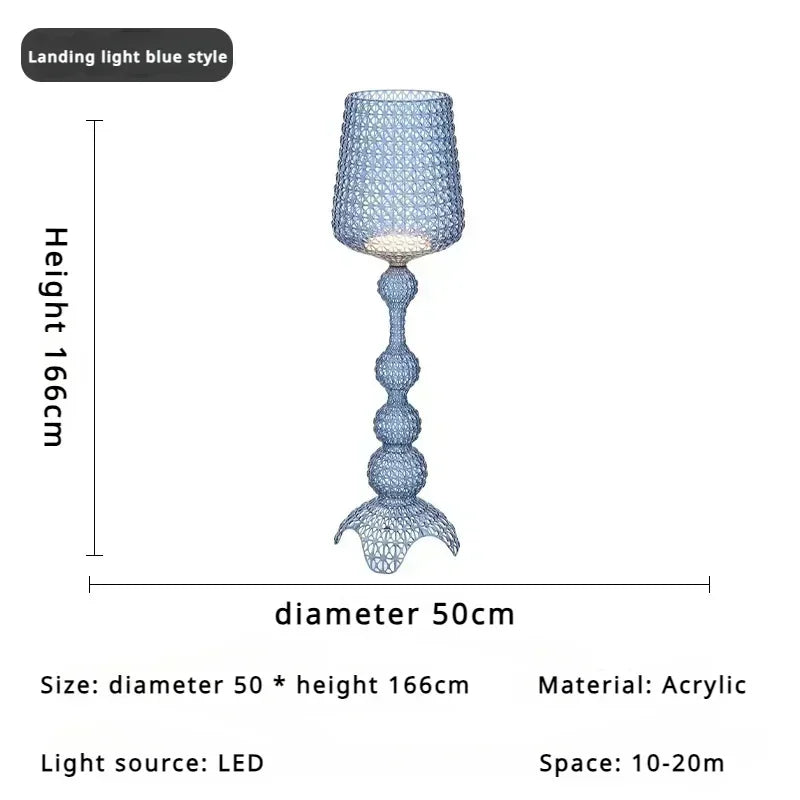 Italian Design Personality LED Floor Lamps Creative Hollow Acrylic Standing Light Living Room Bedroom Decor Lighting Fixtures