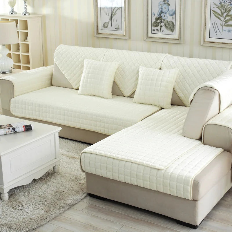 Striped Thick Warm Fury Sofa Cover Anti Slip Sofa Mat Sofa Cover Living Room Towels Sofa Blanket