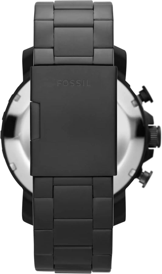 Men's Oversized Stainless Steel Chronograph Watch with Date Display and Water Resistance