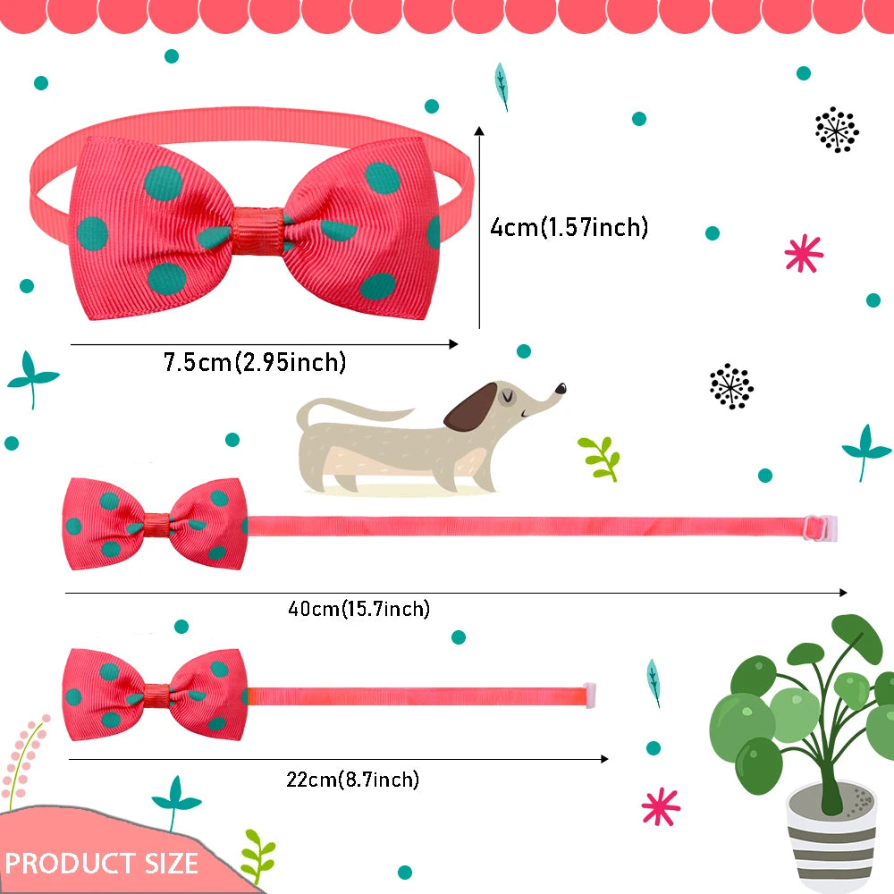 20pcs Dog Supplies For Small Dog Bowtie Dot Style Dog Grooming Accessories Dogs Pets Bow Tie For Dogs Products Dog Items