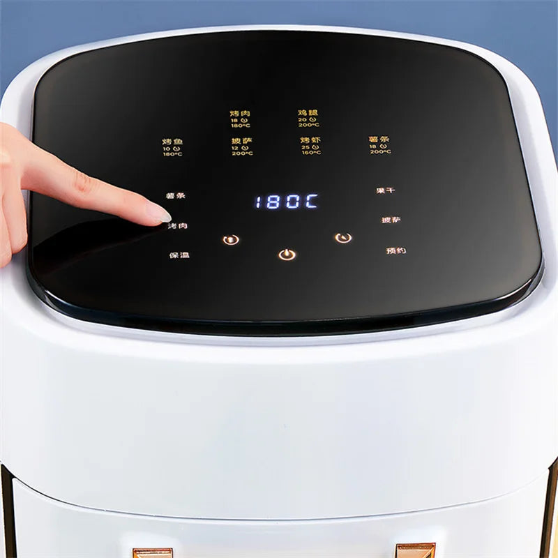 Air Fryer Household Large Capacity 15L Visual Oil-free Smart Oven Fries Machine 220V 110V US EU 1500W Chicken Frying