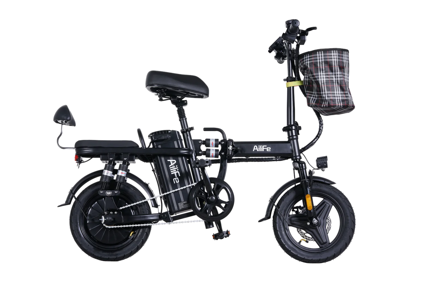 500W Adult Electric Bike  20 MPH, 48V 20Ah 50miles range Removable Battery 14 Inch Folding Electric Bike 8pcs Multi-Shock Absorp