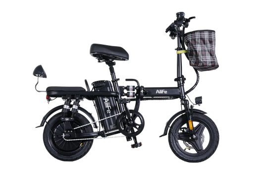 500W Adult Electric Bike  20 MPH, 48V 20Ah 50miles range Removable Battery 14 Inch Folding Electric Bike 8pcs Multi-Shock Absorp