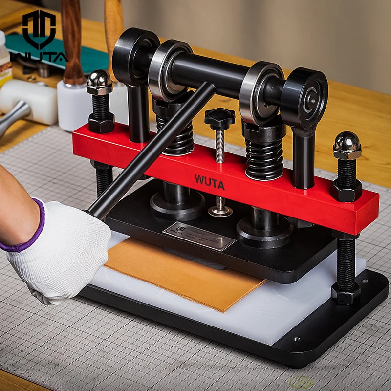 WUTA Manual Leather Die Cutting Machine Hand Pressing Cutter Embossing Shaping Mold Tools DIY Punching Fabric Paper (Size S)