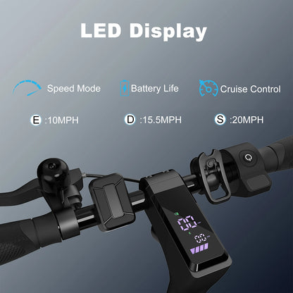 CAROMA Electric Scooter 350W 20mph Max Speed 10inch tire Folding Electric Scooter 25miles Max Range for Adult