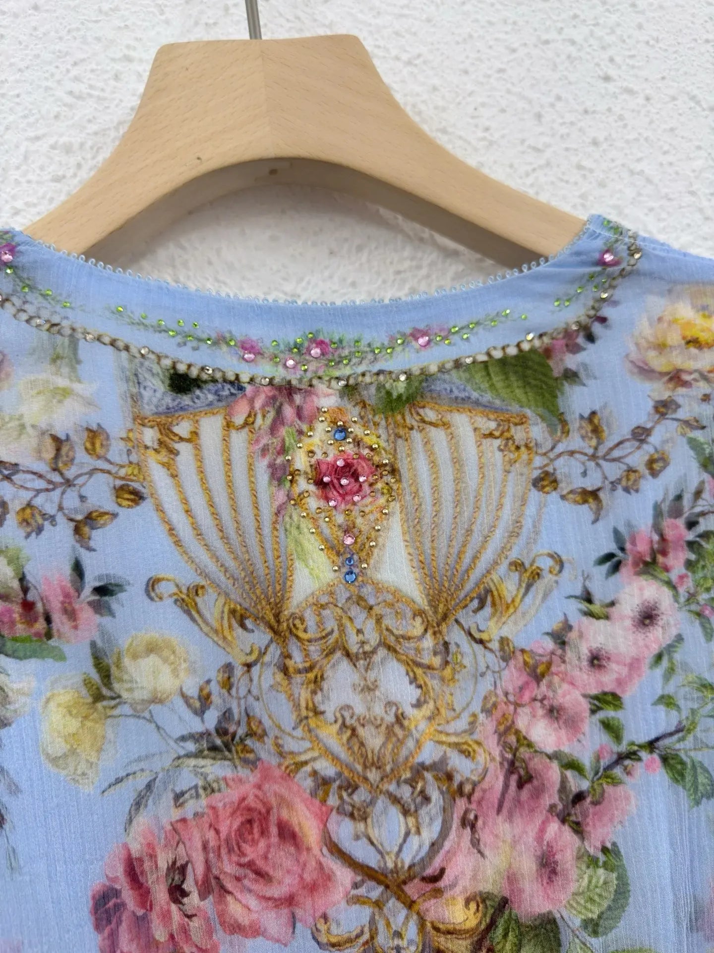 100% Real Silk Women V-Neck Floral Printing Flare Sleeve Midi Dress Bohemian Vintage Spring Elegant Beach Style High Quality