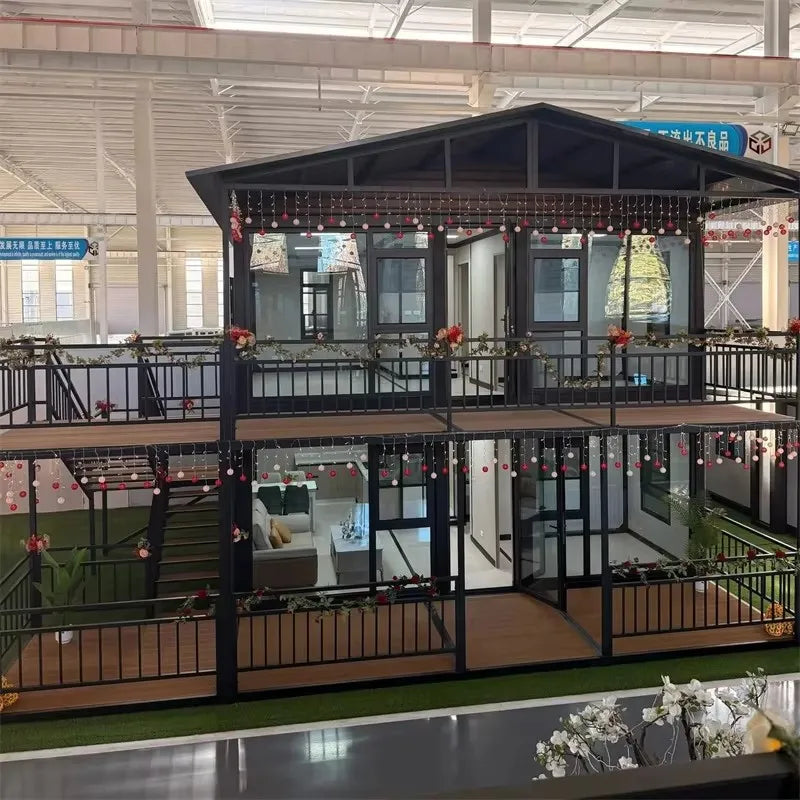 Prefabricated Building Expandable Container House 20ft 40ft Mobile Tiny House Living Hotel Office 2 3 4 Bedrooms Warehouse Barn