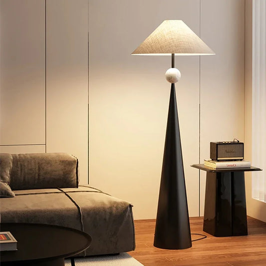 Wabi Sabi White Mushroom Standing Floor Lamps Fabric Floor Reading Lights Foyer Bedroom Designer Sofa Showroom Decorative Lamp
