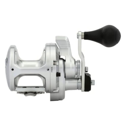 Right Hand Retrieve Saltwater Fishing Reel with Speed Lever Drag in Black for Heavy Duty Applications