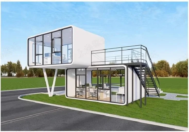 style prefabricated small house popular steel structure container house home office outdoor mobile pod design villa