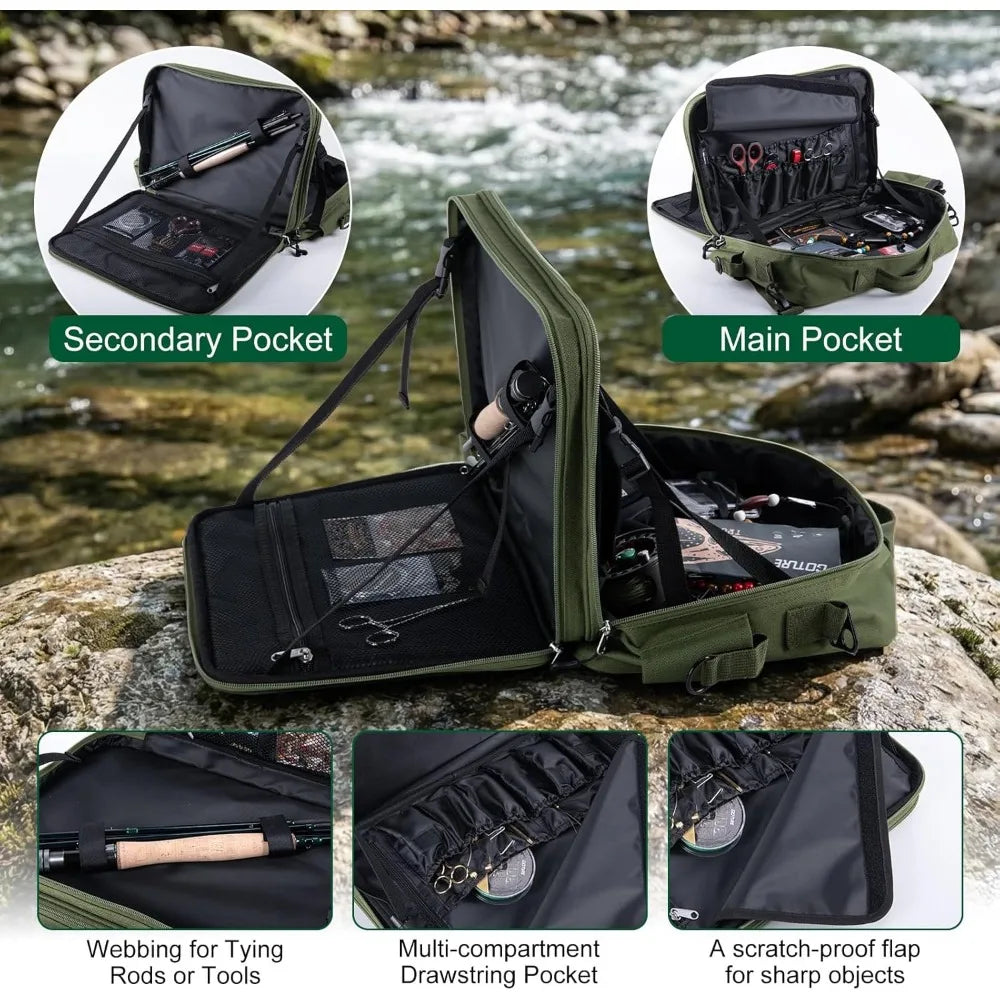 Complete Nine Foot Four Piece Fly Fishing Combo with Rod Reel Line Flies Leader Tippet Forceps Nipper and Starter Kit
