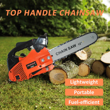 26CC 2-Cycle 12 Inch Petrol Handheld Cordless Chain Saw Top Handle Gas Powered Chainsaw
