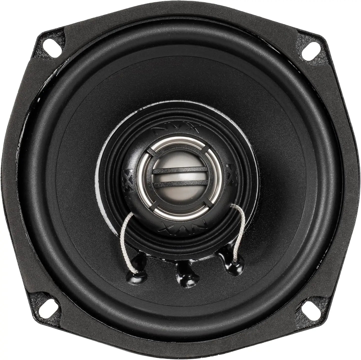 XFHD5F 5.25” 600W Peak Motorcycle Speakers with 1' Titanium Tweeters, Waterproof, Plug-and-Play, Compatible with Harley-Davidson