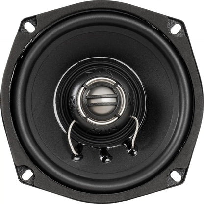 XFHD5F 5.25” 600W Peak Motorcycle Speakers with 1' Titanium Tweeters, Waterproof, Plug-and-Play, Compatible with Harley-Davidson