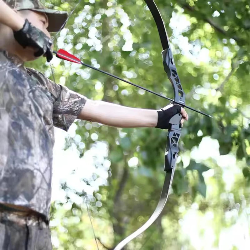 21 Inch Bow Riser F166 Carbon Arrows Alloy Material Shooting Archery Range Recurve Bow ILF Right Hand Hunting Recover Bow