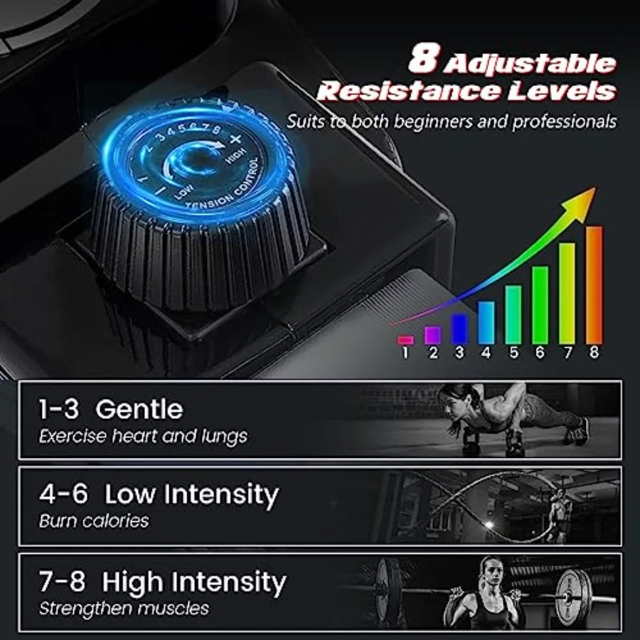 Folding Rowing MachineMagnetic Rower with Adjustable Resistance and LCD Display Exercise Cardio Fitness Equipment for Home Use