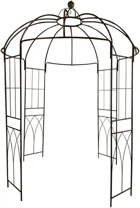French Style Birdcage Shape Heavy Duty Gazebo, 9' High x 6'6 Wide, Pergola Pavilion Arch Arbor Arbour Plants Stand Rack for We