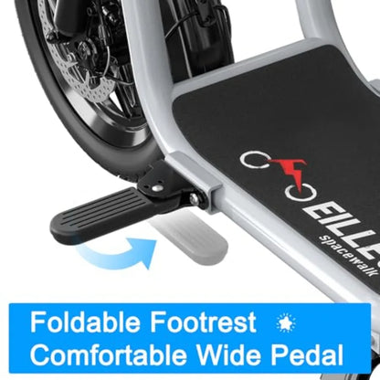 Electric Scooter with Seats for Adults 500W Motor E Bike 14 Pneumatic Tire 20 Miles Range 18.75Mph Silver Electric Bicycle for