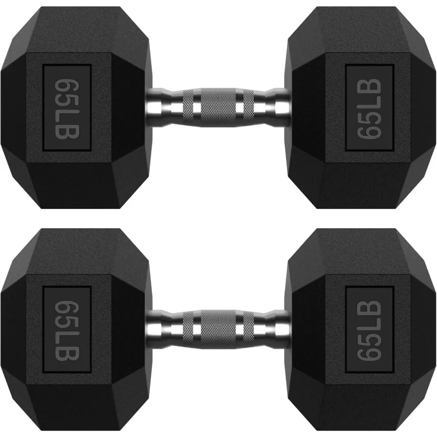 Hex Dumbbell Set 2.5400 lb Rubber Encased Exercise Fitness Dumbbells Weights Dumbbells Set of 2 Hand Weight for Strength Traini