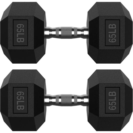 Hex Dumbbell Set 2.5400 lb Rubber Encased Exercise Fitness Dumbbells Weights Dumbbells Set of 2 Hand Weight for Strength Traini