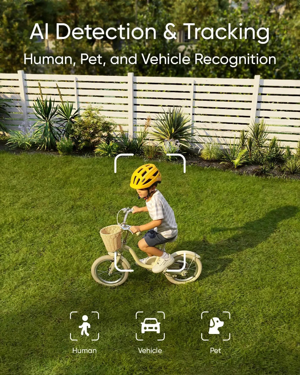 Outdoor Security Camera with 360° PTZ, 24/7 Recording, Motion Detection, Built-In Siren, Dual Cameras, No Monthly Fee