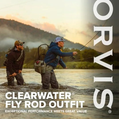 Fly Fishing Rod and Reel Combo for Clearwater Outfit - Smooth Responsive Action with Arbor Reel Fly Line Backing 4X Leader Case