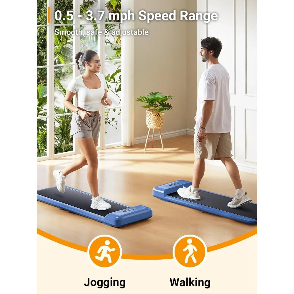 Compact Foldable Treadmill for Desk Use, Home Office Fitness Equipment, Stylish Design, No Assembly Required, Space-Saving Under