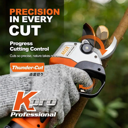 Cordless Electric Pruning Shears 35MM, Professional Battery Pruners for Tree Trimming 18V Brushless Motor 2Pack 2AH Rechargeable