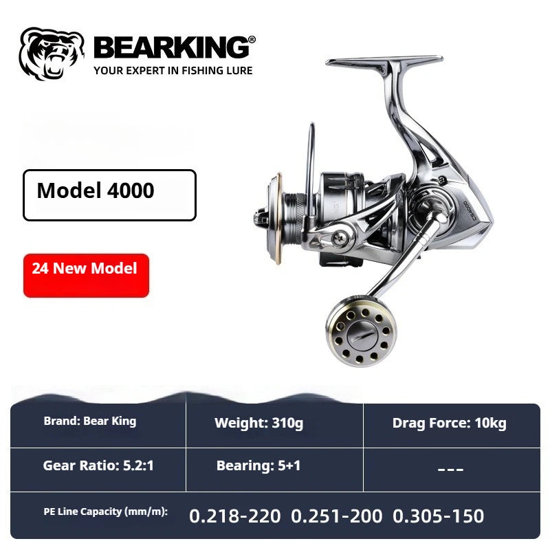 2024 New Kaiser Saltwater Spinning Reel, Anti-Corrosion 5+1 Stainless Steel Bearings, Lure / Rock / Boat Sea Fishing Reel