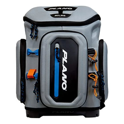 Atlas 3700 Tackle Fishing Backpack Gray Material for WoLures Baits Waterproof Non-Skid Base Grey