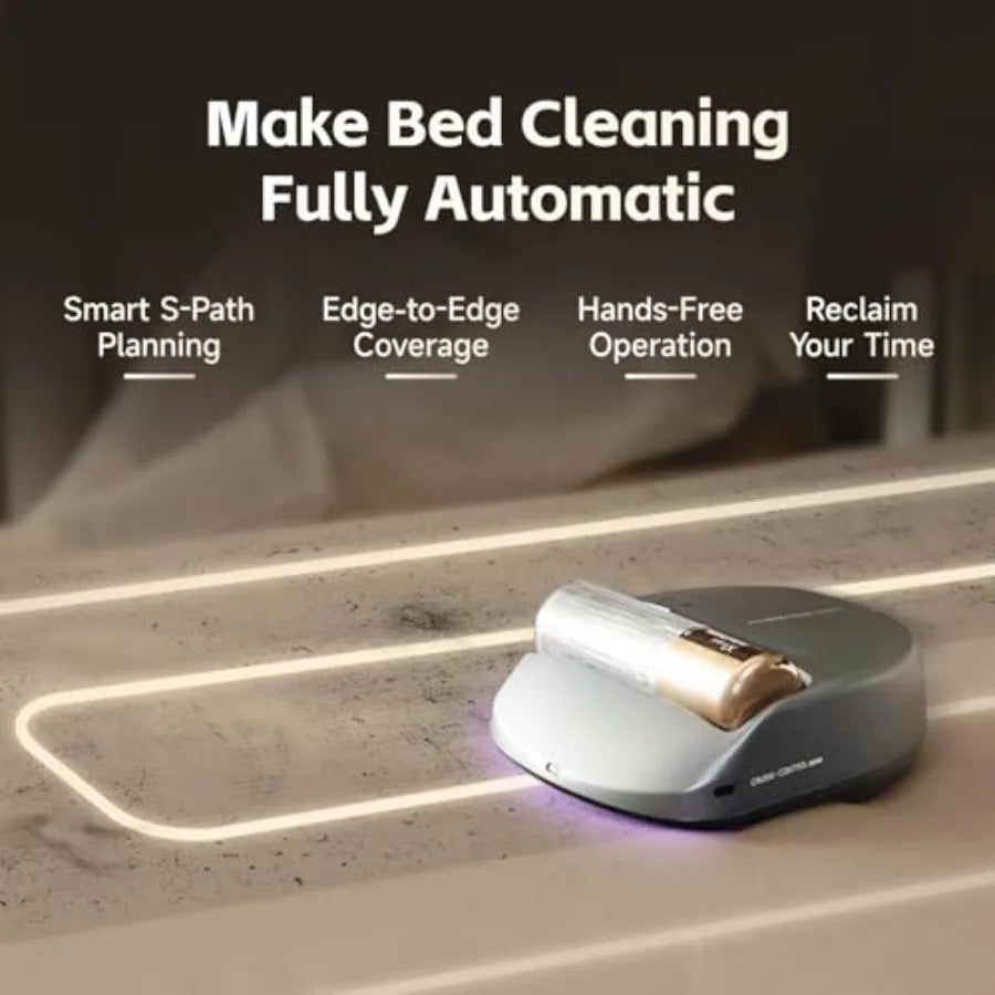 X1 Robot Bed Vacuum Automatic Mattress Vacuum Cleaner with Intelligent Path Planning UV-C Light HEPA Filter One-Click 100 Dust