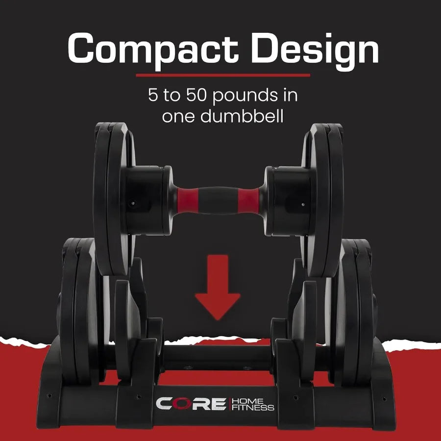 Core Fitness Adjustable Dumbbell Weight Set by Afable Dumbbells