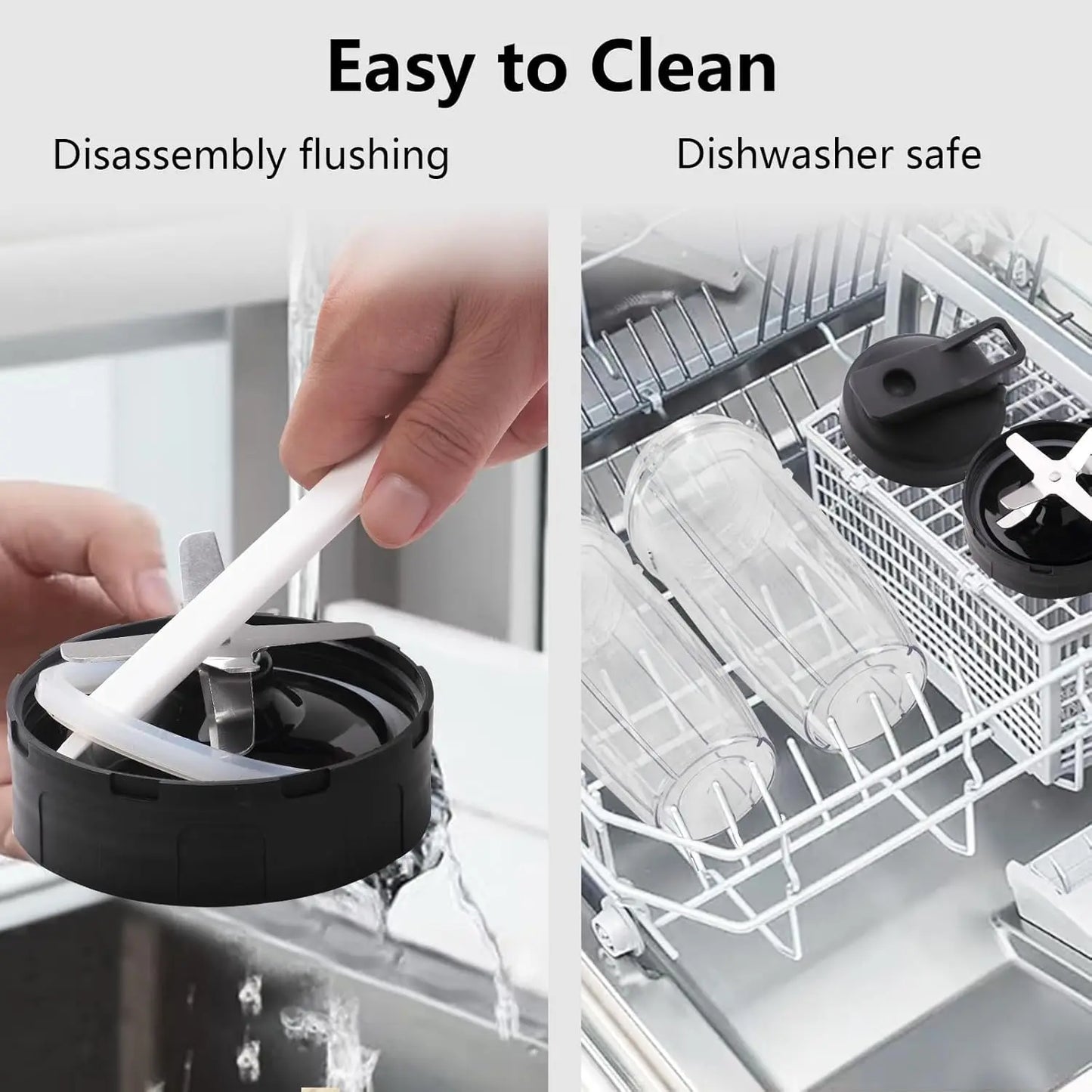 Blender with 1200W-Peak-Watts, Powerful Smoothie Blender Smart Technology Blended Frozen Fruit for Smoothies, with Two 28-oz To-